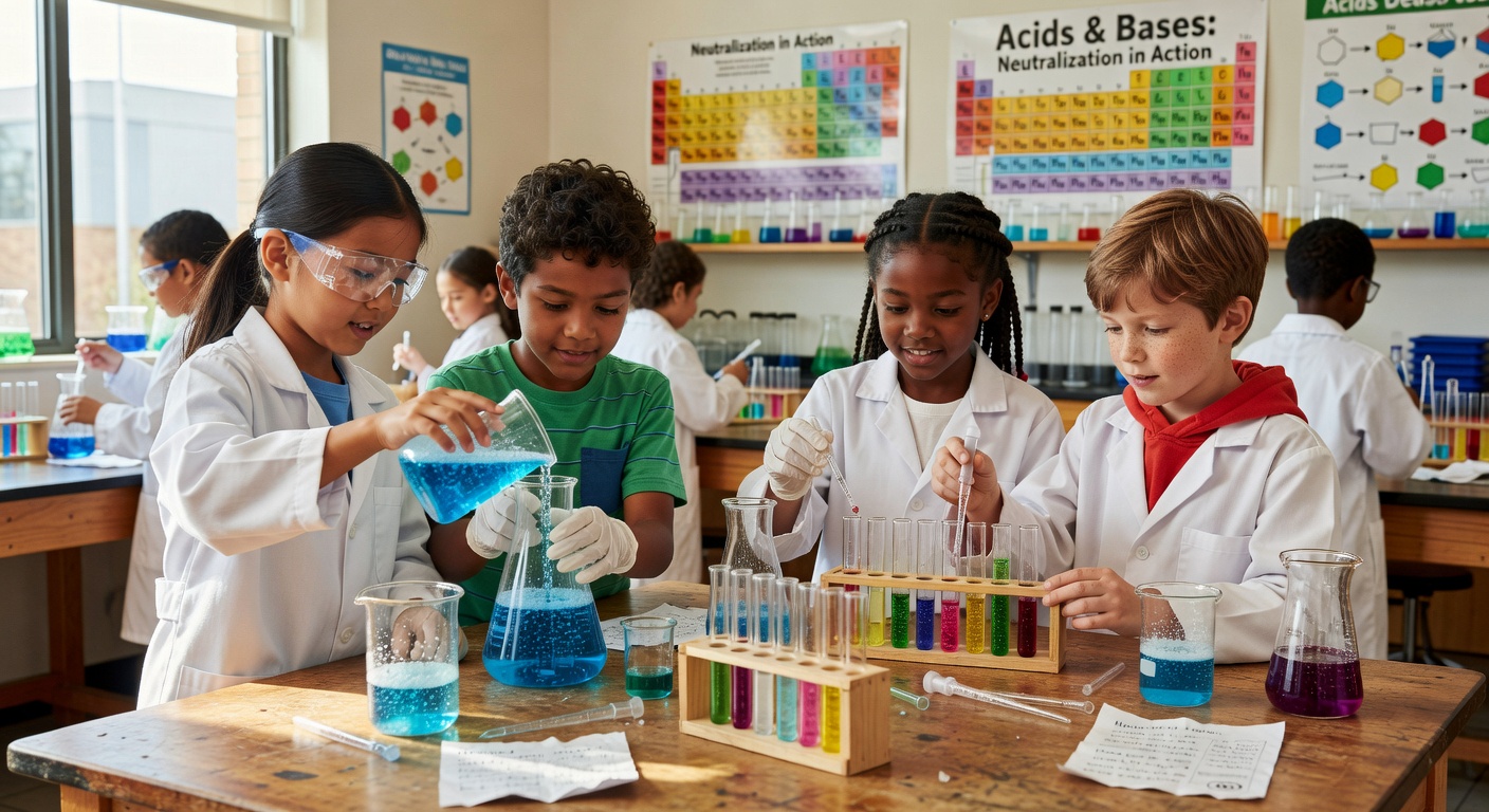 Niños experimentando ciencia