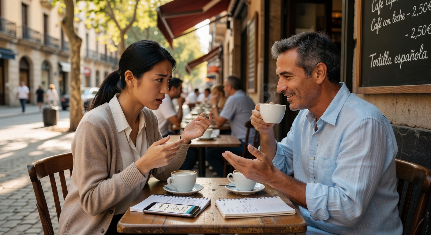 Persona practicando conversación