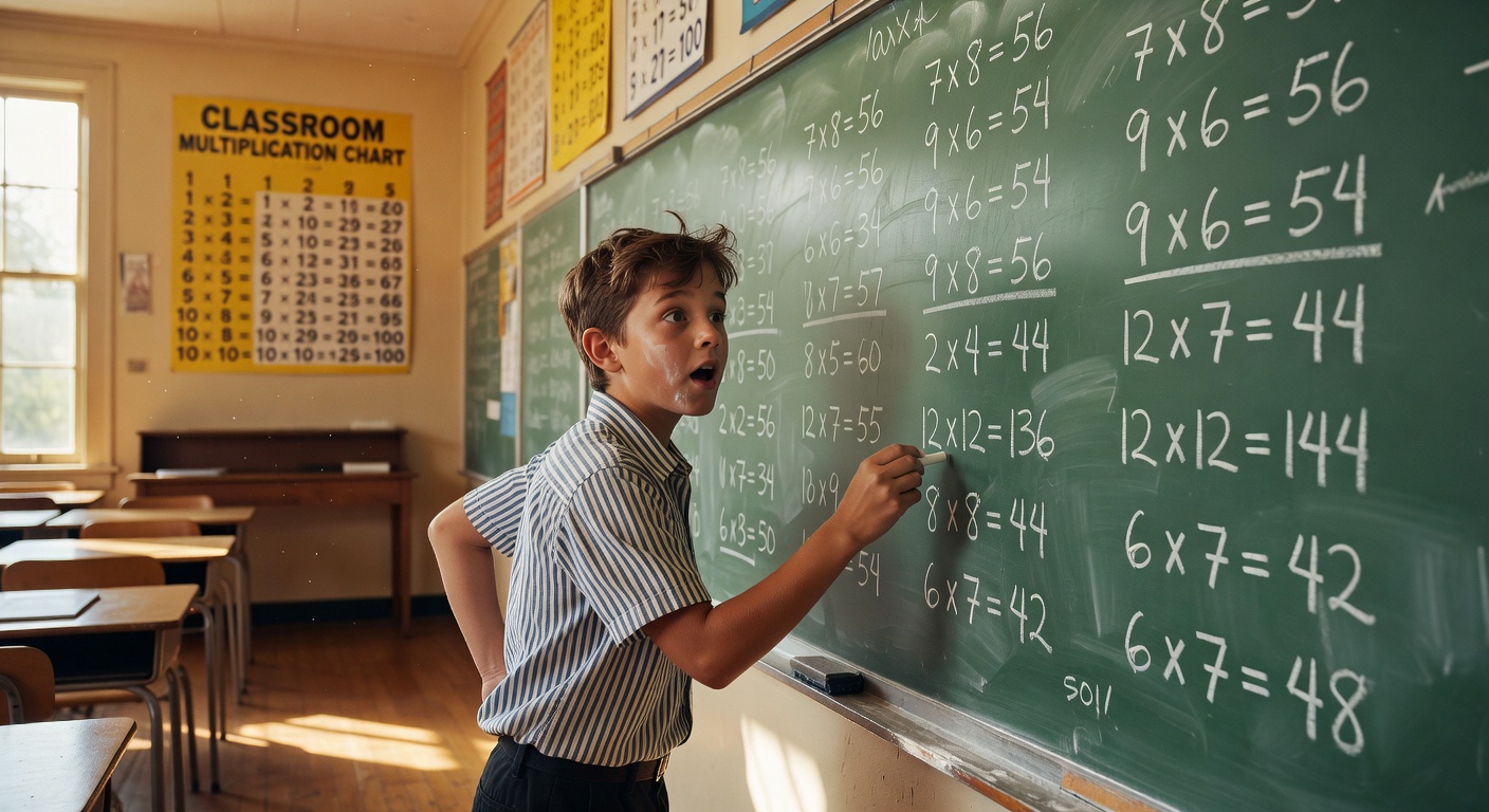 Estudiante practicando matemáticas